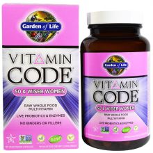Garden of Life, Vitamin Code, 50 & Wiser Women, Raw Whole Food Multivitamin, 120 Veggie Caps.